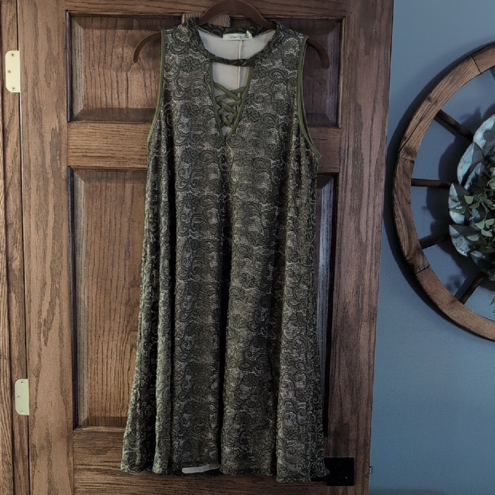 Olive Lace Dress